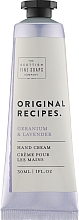 Крем для рук - Scottish Fine Soaps Original Recipes Geranium & Lavender Hand Cream — фото N1