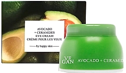 Крем для шкіри навколо очей з екстрактом авокадо та керамідами - Vegan By Happy Avocado + Ceramides Eye Cream — фото N1