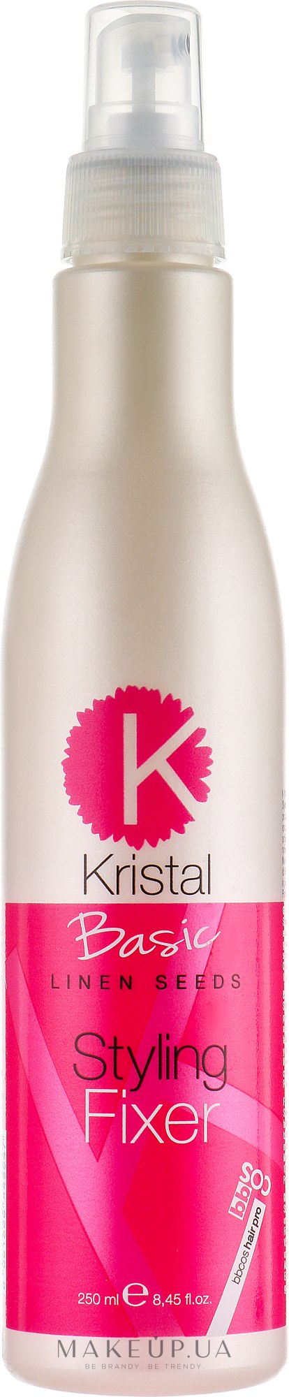 Спрей-фиксатор для объема волос - BBcos Kristal Basic Linen Seeds Styling Fixer  — фото 250ml