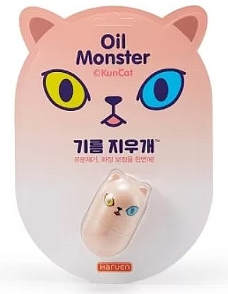 Роллер для избавления от жирного блеска и закрепления макияжа - Haruen Oil Monster Matte Pink — фото N1