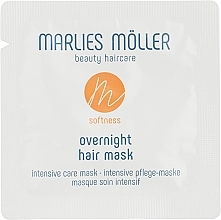 Парфумерія, косметика Інтенсивна нічна маска для гладкості волосся - Marlies Moller Softness Overnight Hair Mask (пробник)