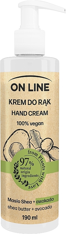 Крем для рук "Авокадо и масло ши" - On Line Hand Cream