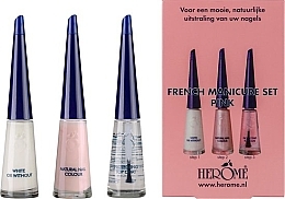 Парфумерія, косметика Herome French Manicure Set Pink (n/polish/3x10ml) - Набір