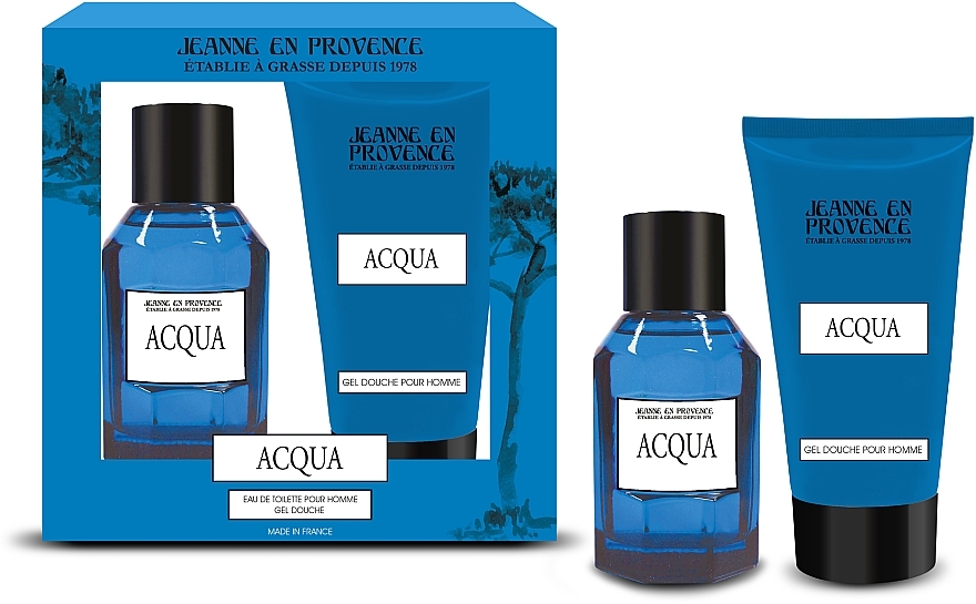 Jeanne en Provence Aqua - Набір (edt/100ml + sh/gel/75ml) — фото N1