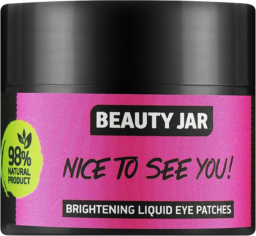 Рідкі патчі під очі "Освітлювальні" - Beauty Jar Nice To See You Brightening Liquid Eye Patches — фото N1