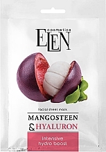 Тканевая маска для лица "Mangosteen&Hyaluronic" - Elen Cosmetics — фото N1