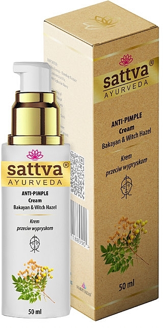 Крем от экземы - Sattva Ayurveda Anti-Pimple Cream With Bakayan & Witch Hazel — фото N1