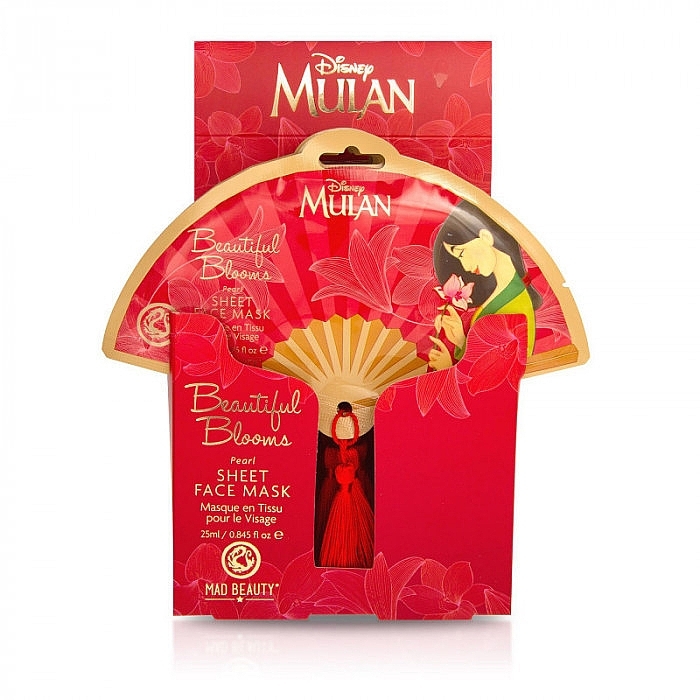 Маска для обличчя "Мулан" - Mad Beauty Disney Mulan Beautiful Blooms Cherry Pearl Sheet Face Mask — фото N2