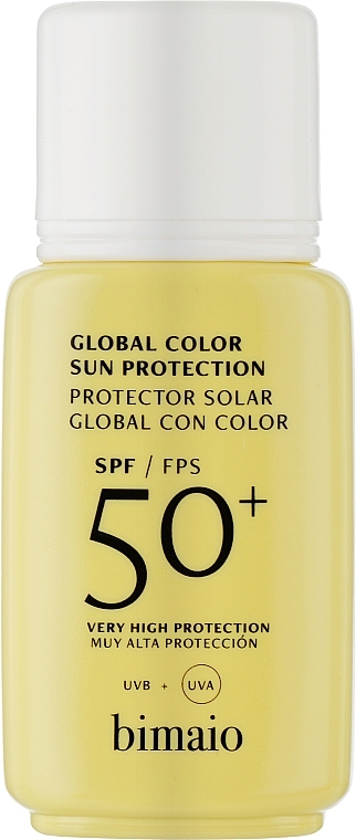 Солнцезащитный крем с митирующим эффектом SPF 5O+ для лица - Bimaio Global Color Sun Protection 