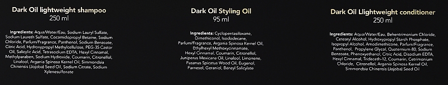 Набор - Sebastian Professional Dark Oil (sh/250ml + cond/250ml + oil/95ml) — фото N3