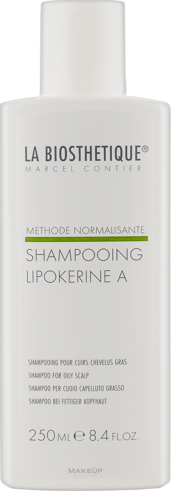 Шампунь для жирної шкіри голови - La Biosthetique Methode Normalisante Shampooing Lipokerine A — фото 250ml