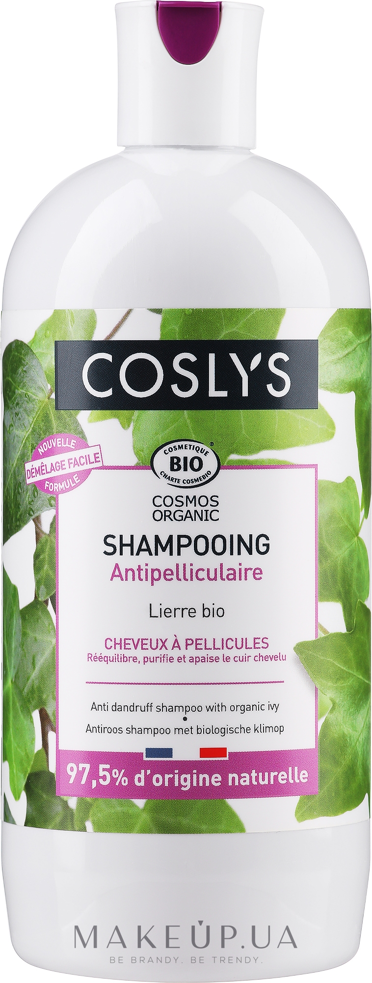 Шампунь против перхоти с органическим плющом - Coslys Dandruff Shampoo — фото 500ml