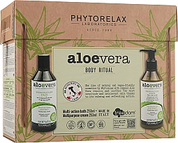 Парфумерія, косметика Набір - Phytorelax Laboratories Aloe Vera Body Ritual Cocco (sh/gel/250ml + b/cr/250ml)