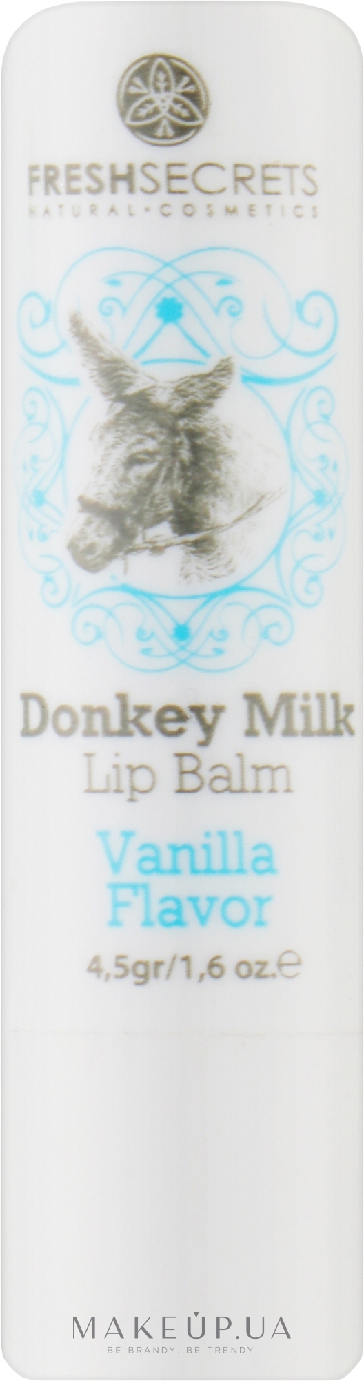 Бальзам для губ с ослиным молоком и ванилью - Madis Fresh Secrets Lip Balm — фото 4.5g