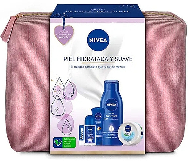 Набір, 6 продуктів - NIVEA Hydrated And Soft Skin Bag — фото N1