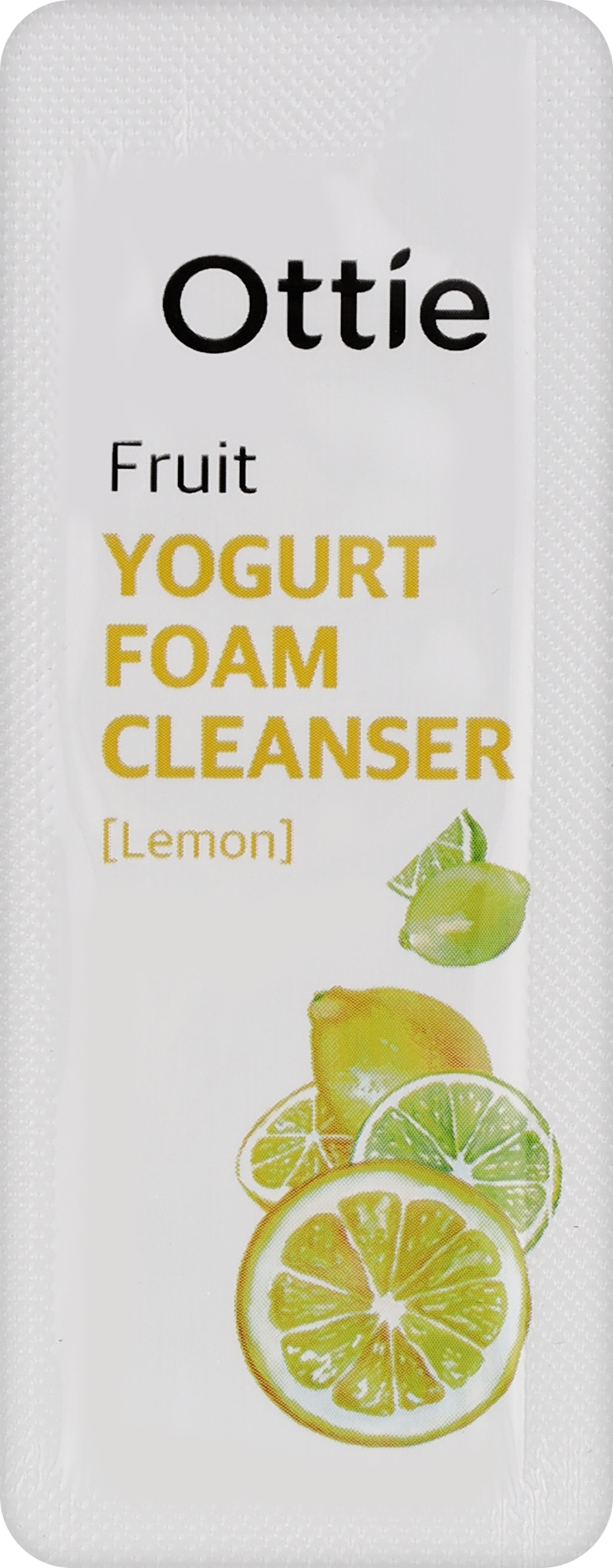 Пінка для обличчя фруктова йогуртова - Ottie Fruits Yogurt Foam Cleanser Lemon (пробник) — фото 1ml