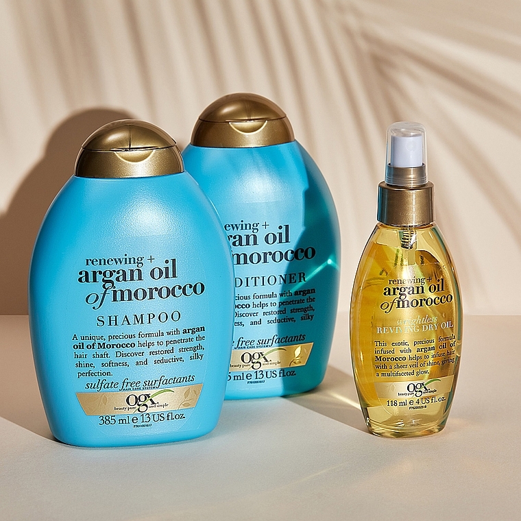 Легка суха арганова олія-спрей Марокко для відновлення волосся - OGX Argan Oil of Morocco Oil — фото N8