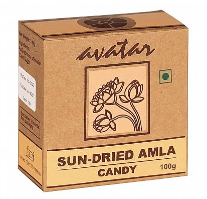 Харчова добавка "Амла", висушені на сонці цукерки - Moma Aurospirul Sun-Dried Amla Candy — фото N1