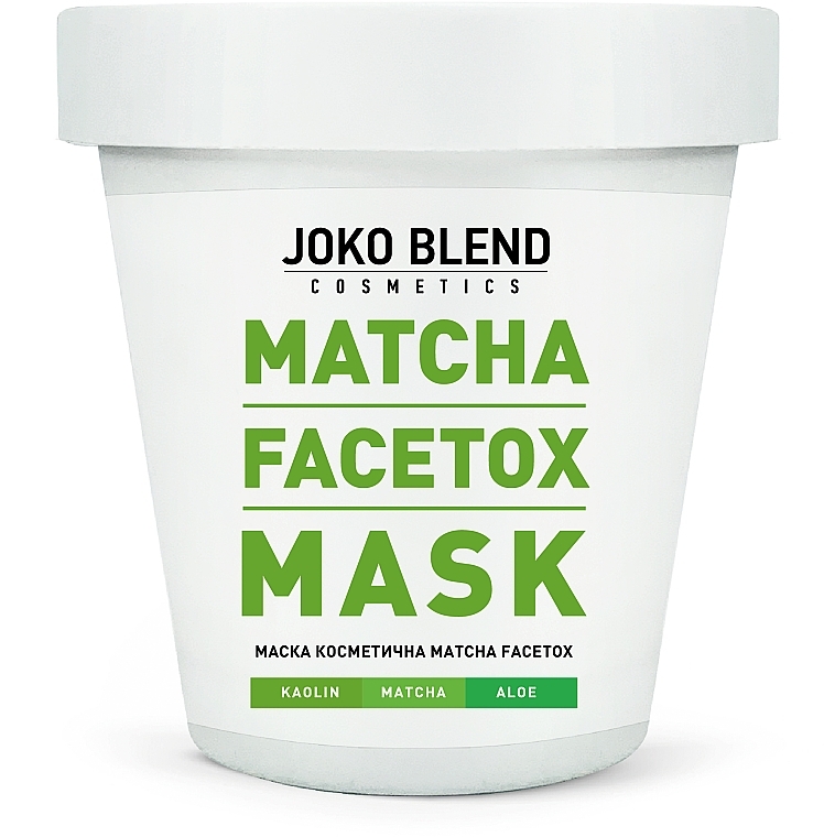 Маска для лица с экстрактом зеленого чая - Joko Blend Matcha Facetox Mask — фото N2