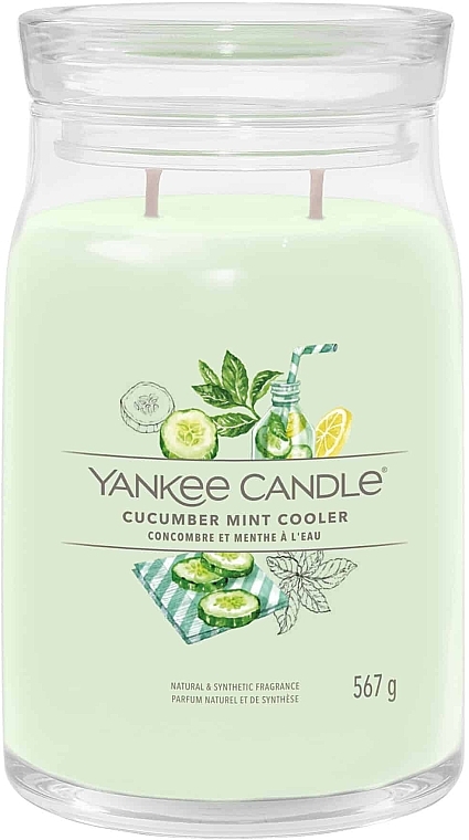 Ароматична свічка у банці "Cucumber Mint Cooler", 2 ґноти - Yankee Candle Singnature — фото N2