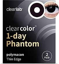 Однодневные цветные контактные линзы "Black Out", 2 шт. - Clearlab ClearColor 1-Day Phantom — фото N1