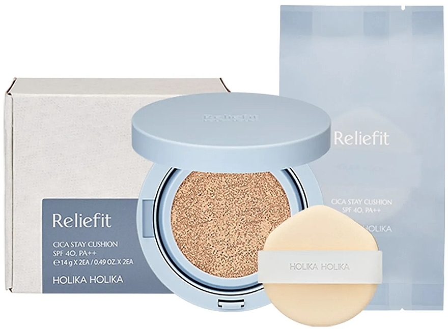 Кушон для обличчя - Holika Holika Reliefit CICA Stay Cushion SPF40 — фото N3