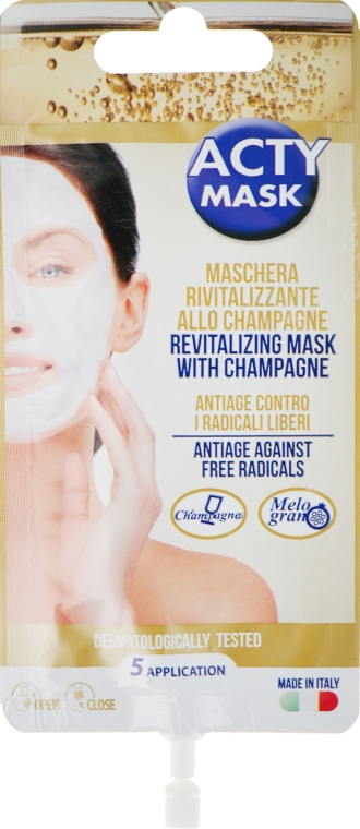 Ревитализирующая крем-маска с шампанским - Acty Mask Revitalizing Mask with Champagne — фото N1