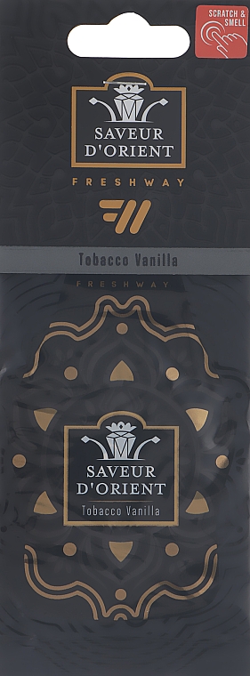 Ароматизатор подвесной "Tobacco Vanilla" - Fresh Way Saveur D'Orient — фото N1