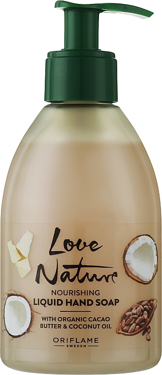 Рідке мило для рук "Масло какао та кокос"  - Oriflame Love Nature Liquid Hand Soap — фото N1