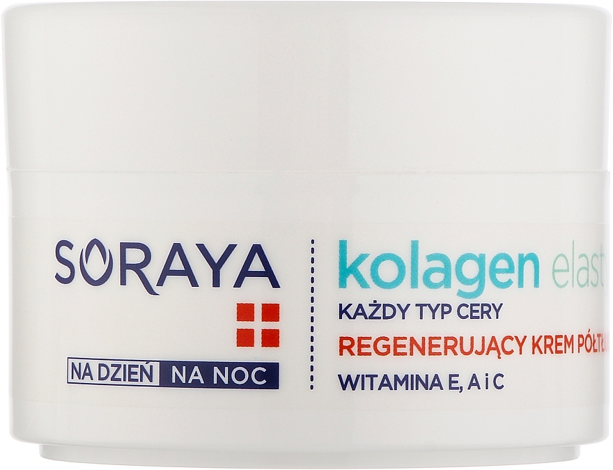 Відновлювальний легкий крем проти зморшок - Soraya Collagen + Elastin Regenerating Semi-Rich Day and Night Cream