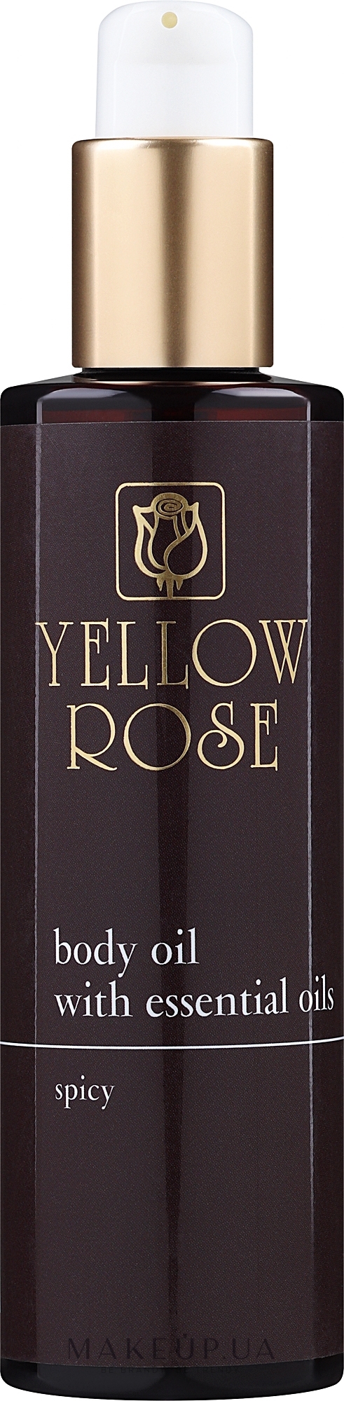 Смягчающее масло для тела - Yellow Rose Body Oil With Essential Oils Spicy — фото 200ml