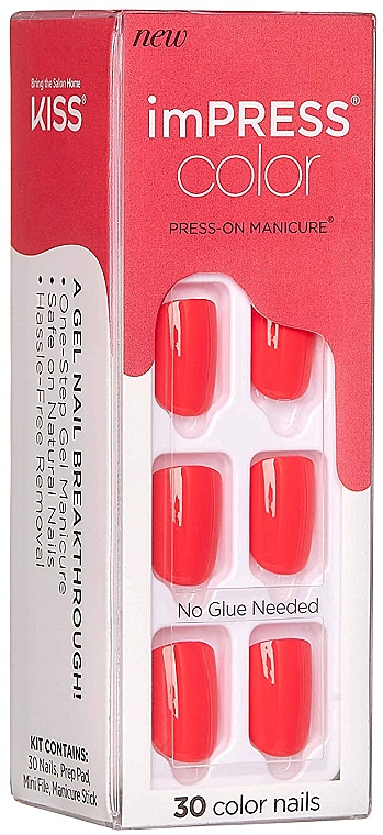 Набор накладных ногтей, 30шт - Kiss Impress Color Press-On Manicure Crazy — фото N1