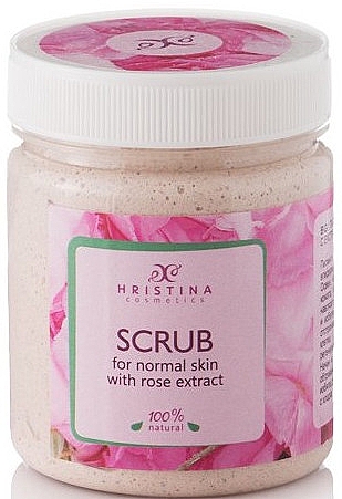 Скраб для обличчя "Троянда" - Hristina Cosmetics Rose Extract Scrub — фото N1