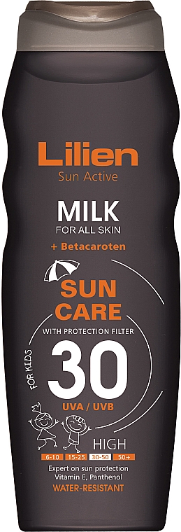 Солнцезащитное молочко для тела - Lilien Sun Active Milk SPF 30 — фото N1