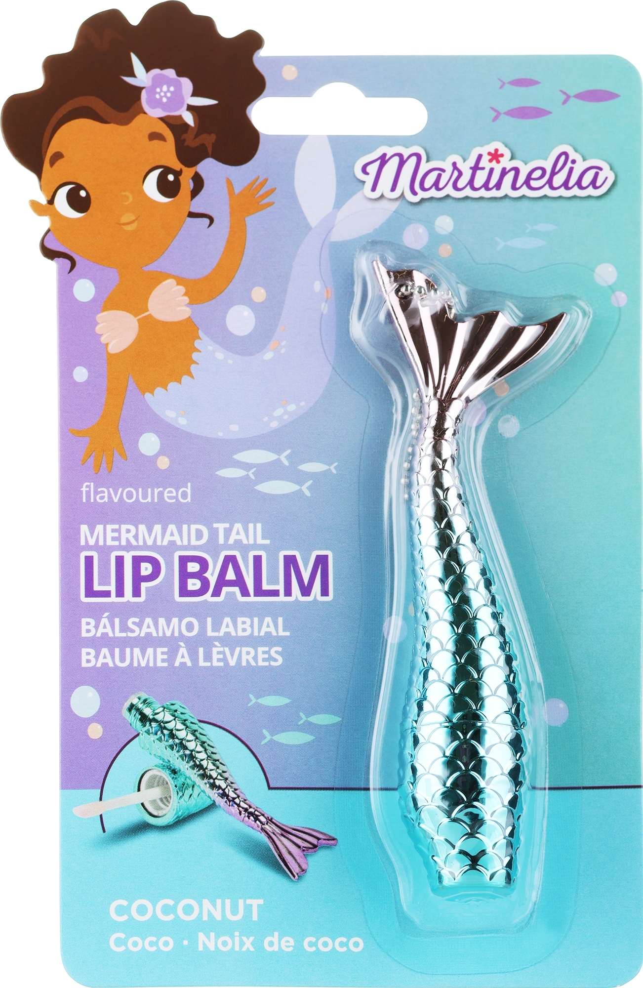 Блиск для губ, кокос - Martinelia Mermaid Tail Blister Lip Gloss — фото 1.9ml