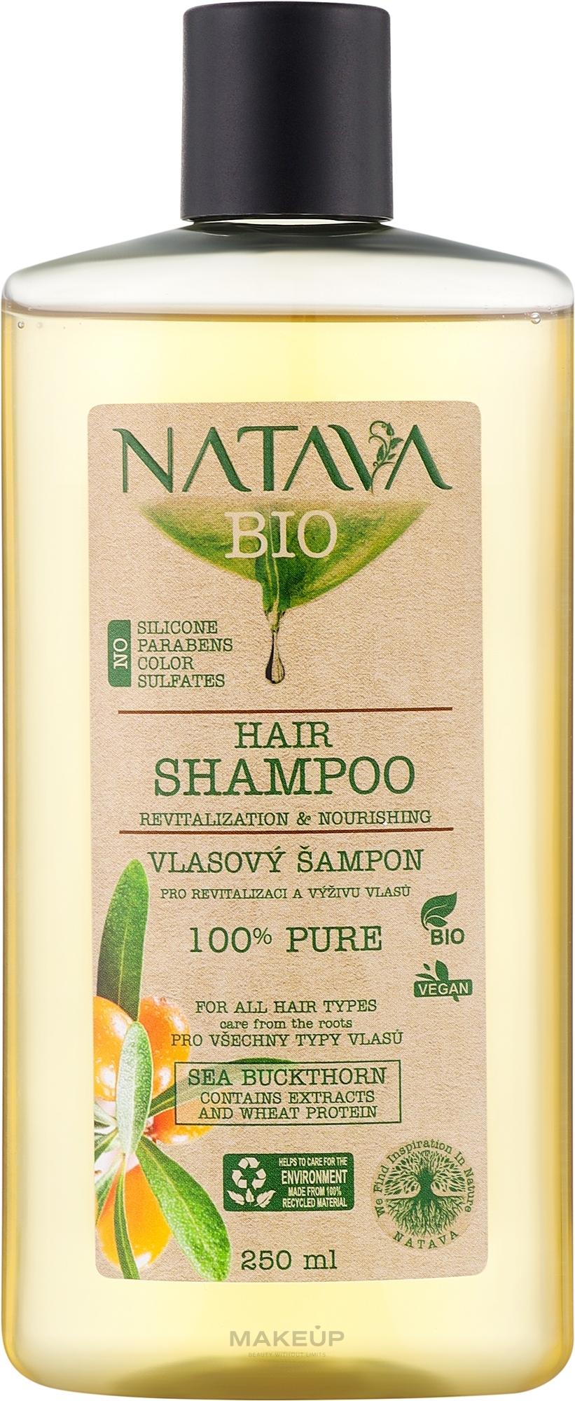 Шампунь для волосся "Обліпиха" - Natava — фото 250ml