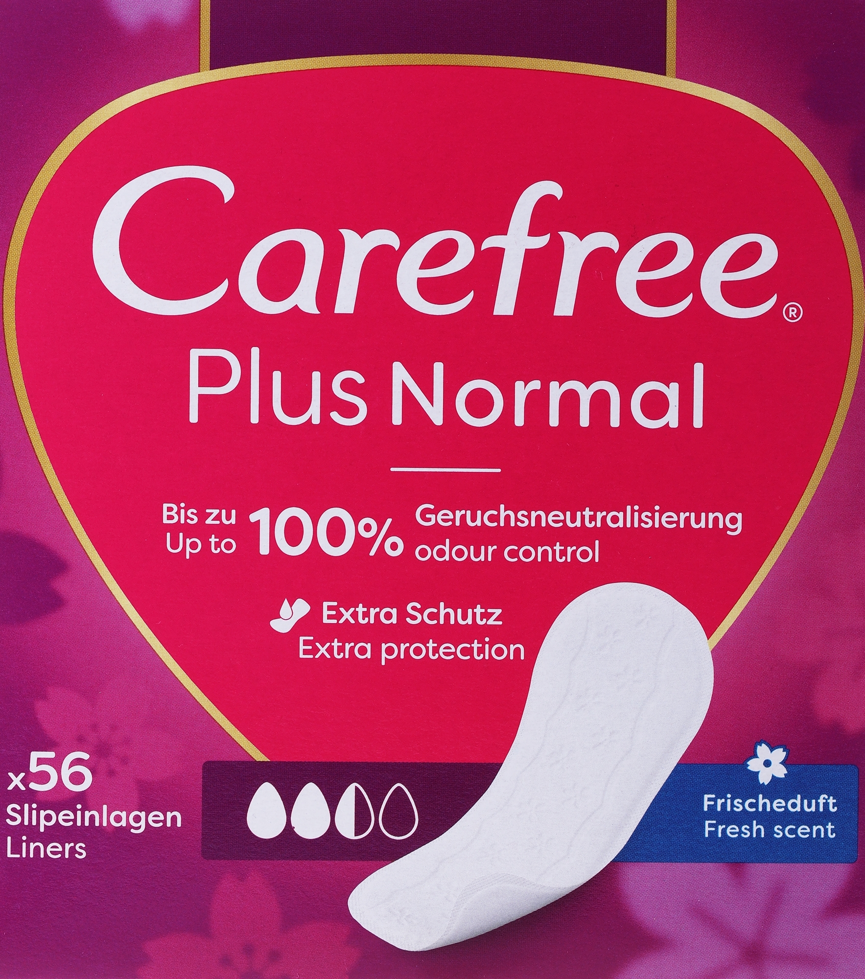 Гигиенические ежедневные прокладки, 56шт - Carefree Plus Original Fresh Scent Pantyliners — фото 56шт