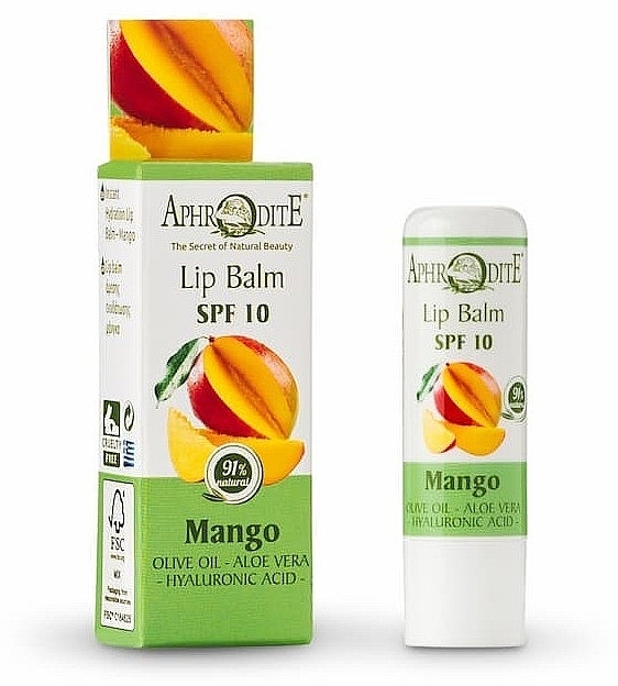 Бальзам для губ с ароматом манго SPF 10 - Aphrodite Instant Hydration Lip Balm Mango SPF 10