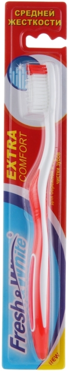 Зубная щетка "Extra Comfort" средней жесткости, красная - Meggi Fresh&White Extra Comfort