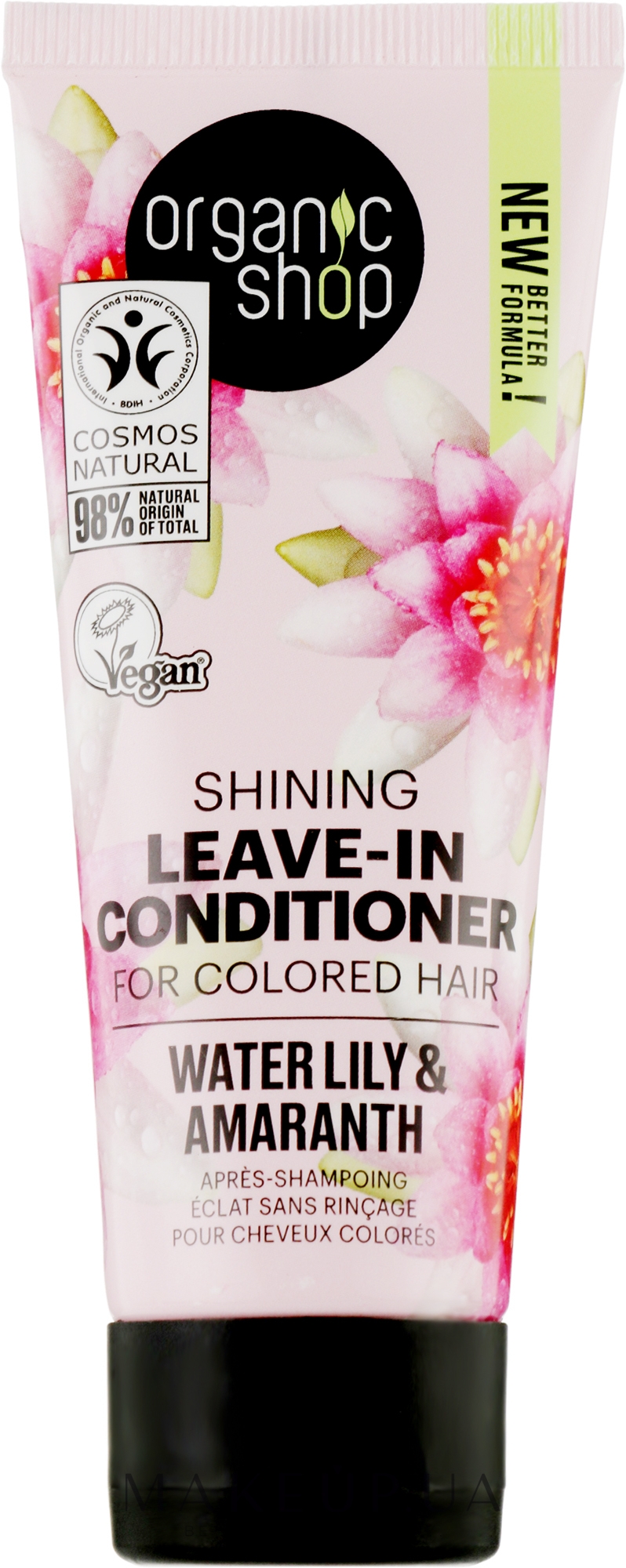 Кондиціонер незмивний для волосся "Водна лілія і амарант" - Organic Shop Leave-In Conditioner — фото 75ml