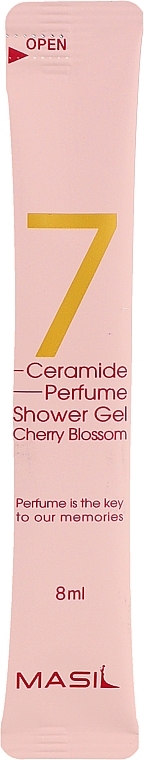 Гель для душа с ароматом цветущей вишни - Masil 7 Ceramide Perfume Shower Gel Cherry Blossom (пробник) — фото N2