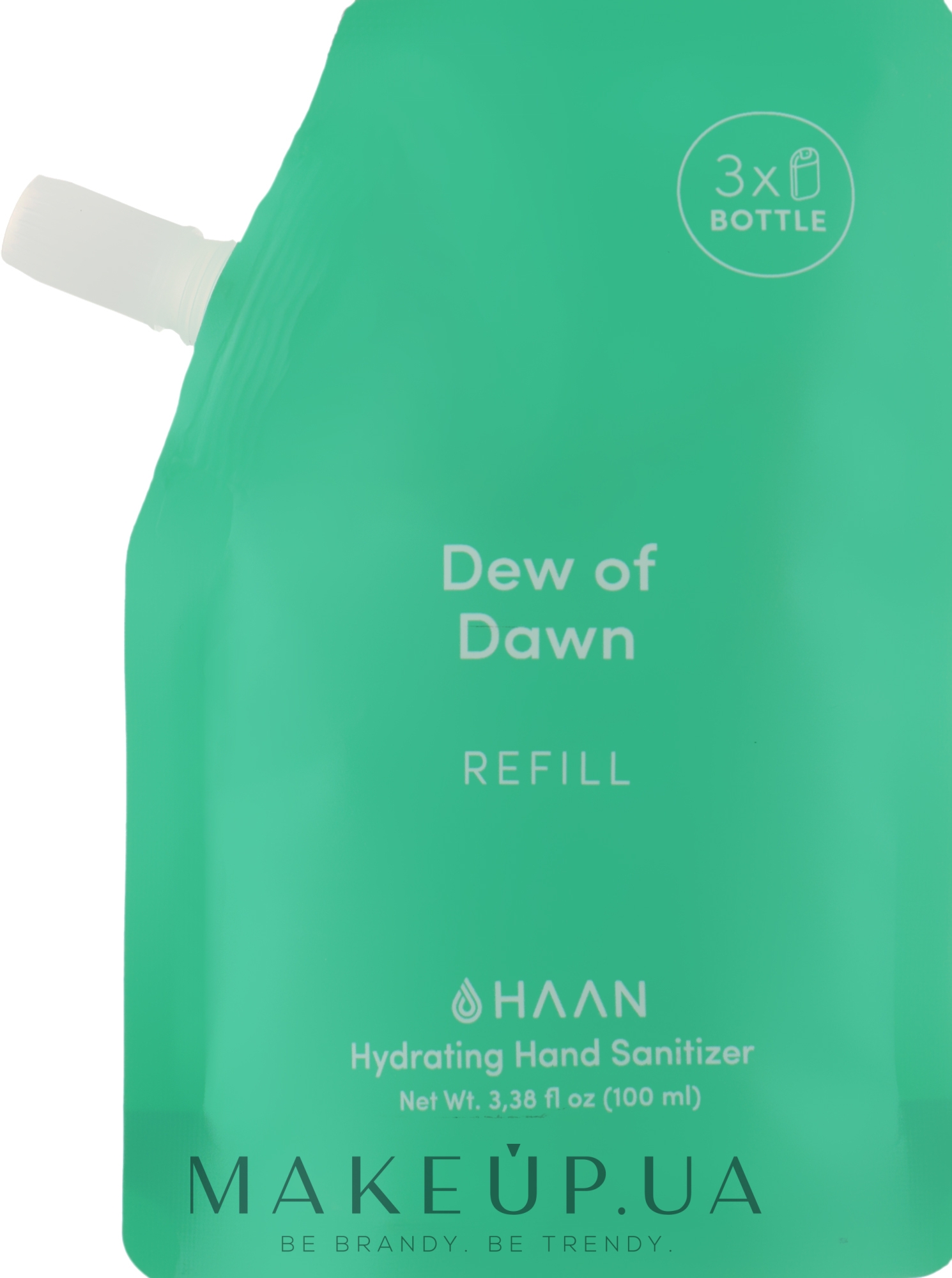 Очищувальний і зволожувальний спрей для рук "Ранкова роса" - HAAN Hand Sanitizer Dew of Dawn (змінний блок) — фото 100ml