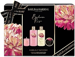 Парфумерія, косметика Набір - Baylis & Harding Boudoire Rose (bath/foam/300ml + sh/cr/300ml + lot/50ml + candle/60g)