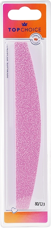 Пилочка для ногтей 80/120, 70075, розовая - Top Choice  — фото N1