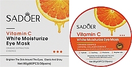 Відбілюючі патчі для очей - Sadoer Vitamin C Whiten Moisturize Eye Mask — фото N2