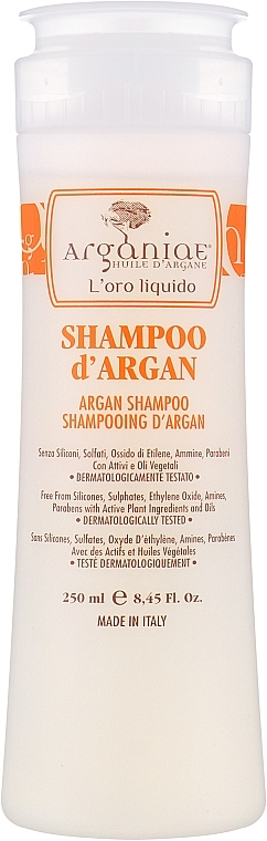 УЦЕНКА Шампунь для всех типов волос - Arganiae L'oro Liquido Argan Shampoo * — фото N1