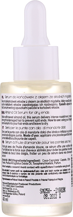 Сыворотка для волос - Nacomi Natural With Sweet Almond Oil Serum — фото N2