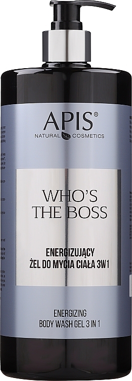 Энергетический гель для душа 3 в 1 - APIS Professional Who's The Boss Energizing Body Wash Gel 3 in 1 — фото N1