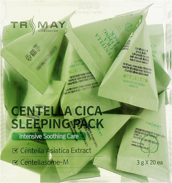 Trimay маски ночные. Ночная маска для лица с центеллой trimay Centella cica sleeping Pack(3 гр*20 шт). Успокаивающая ночная маска trimay Centella cica sleeping Pack. Trimay ночные маски в пирамидках. Ночная маска для сияния кожи trimay.