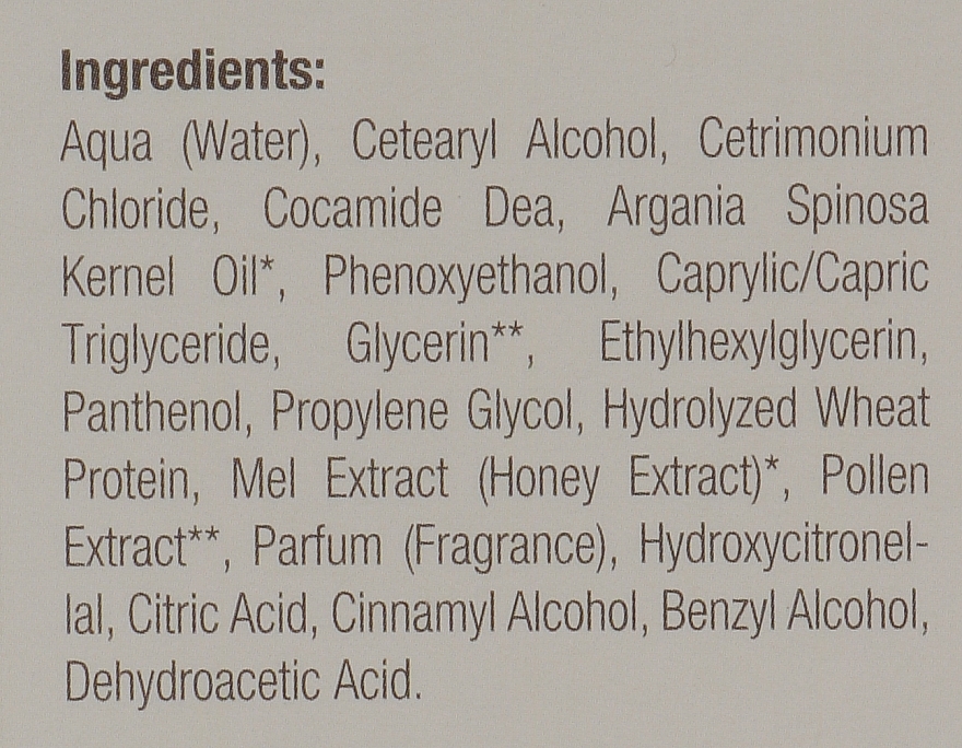 Кондиционер для всех типов волос с аргановым маслом, медом, протеинами и пантенолом - Arganiae L'oro Liquido Argan Oil Conditioner — фото N3